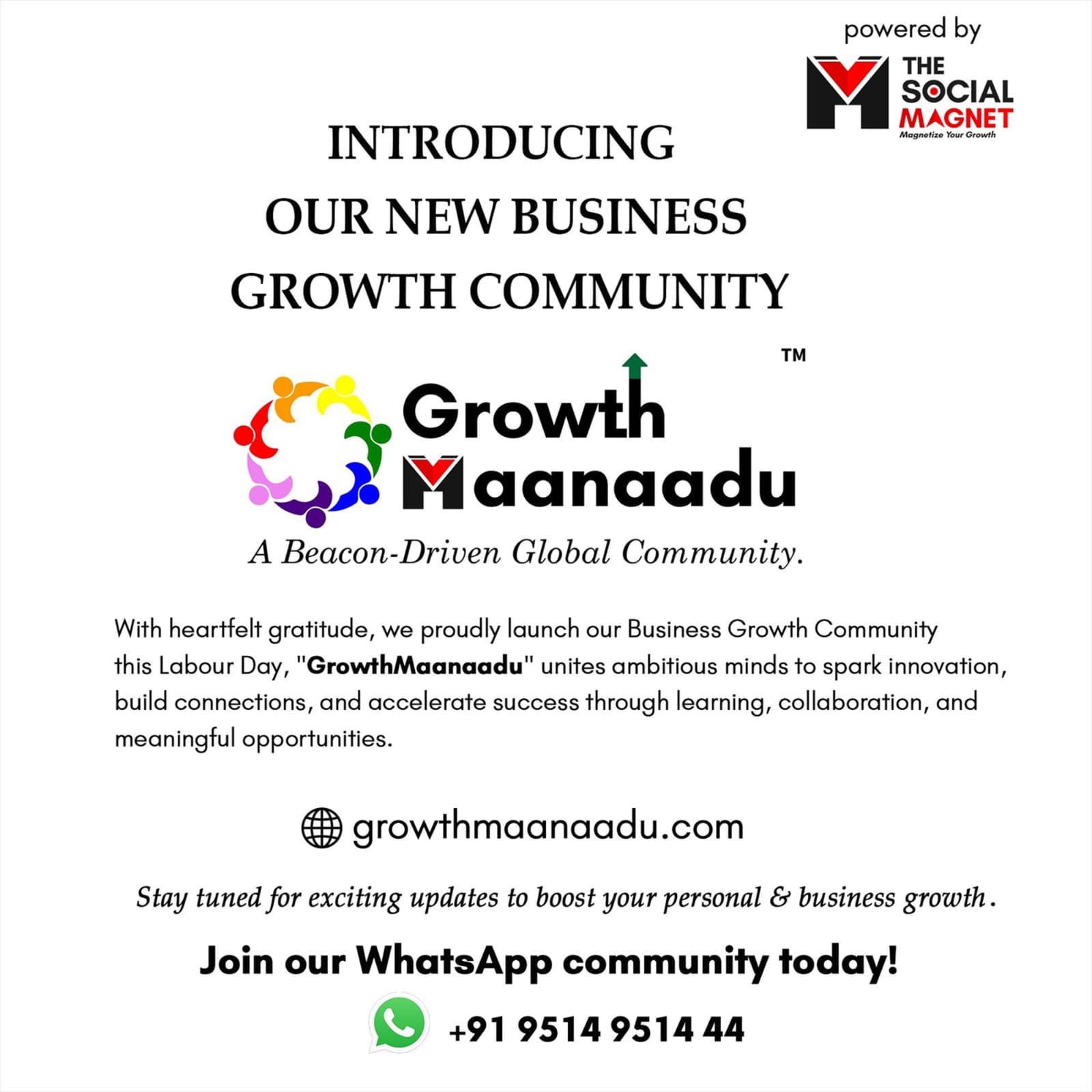 Growth Maanaadu Launch Poster